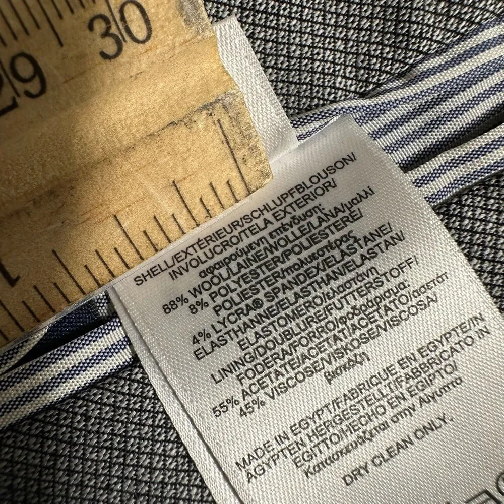 BROOKS BROTHERS Regent fitMens Blazer Sport Coat Two Button Jacket 46R WOOL Gray